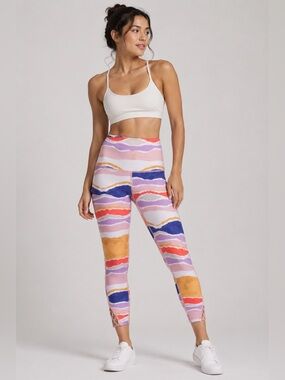 Lululemon True Self Crop Leggings NWT Size 6 Abstract Print